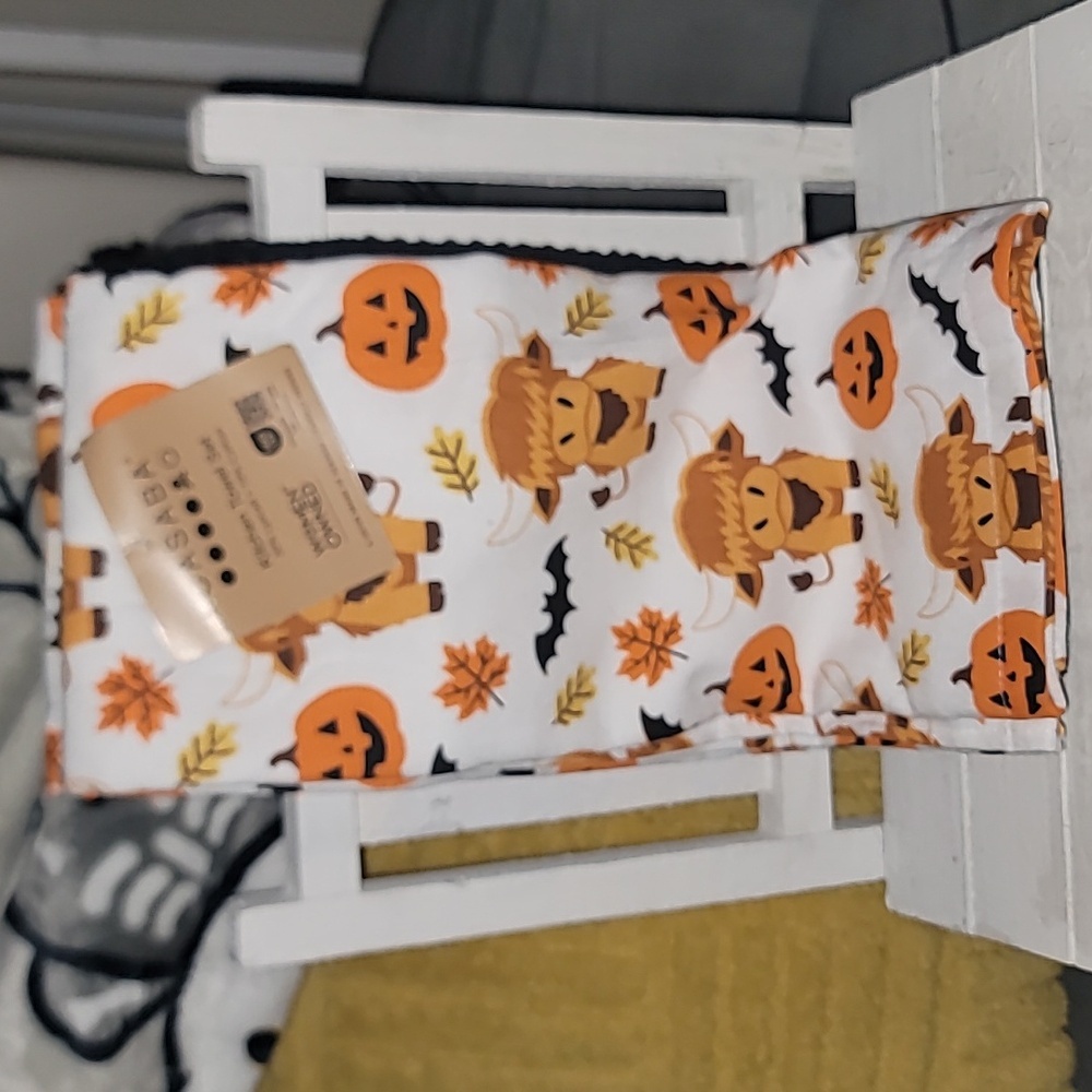 Halloween Themed Towels with Cows and Pumpkins 3 Pack